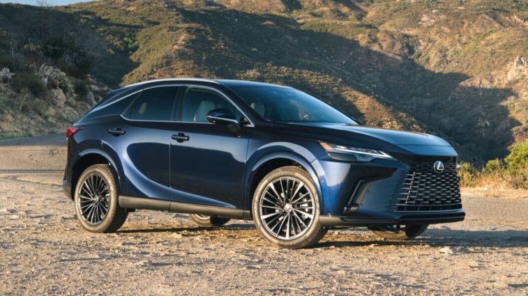 2025 Lexus RX parked in the desert.