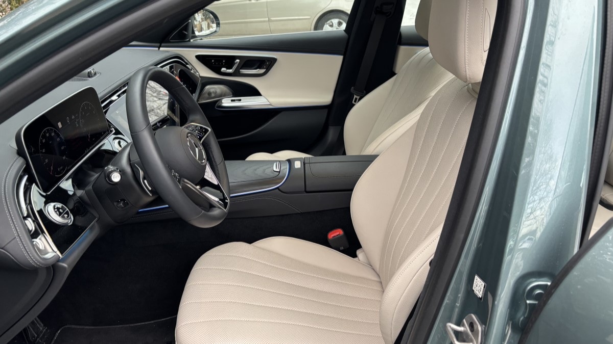The front seats of the 2025 Mercedes-Benz E-Class All-Terrain