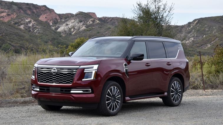 2025 Nissan Armada Platinum in Coulis Red