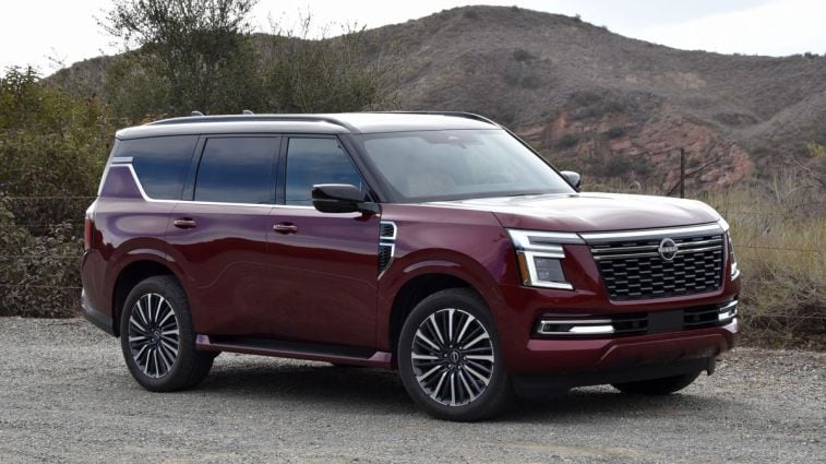 2025 Nissan Armada Platinum in Coulis Red