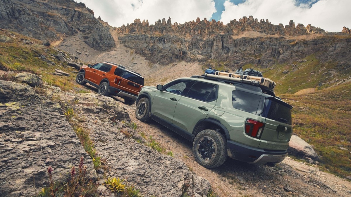 The 2026 Honda Passport seen from a rear quarter angle