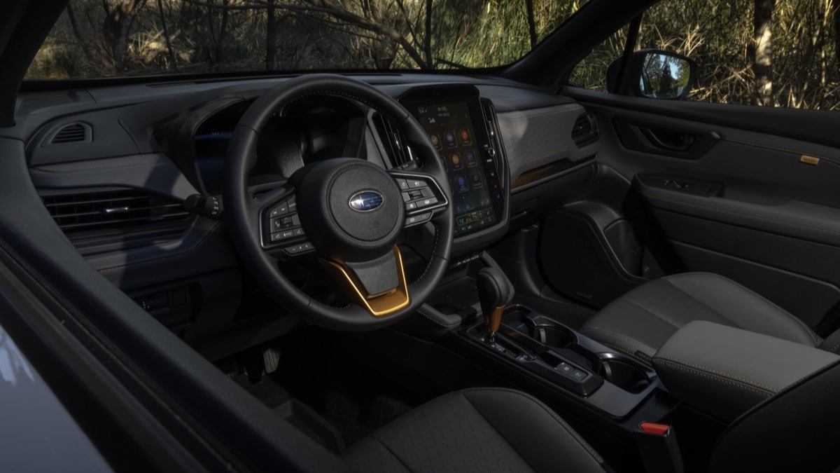 The interior of the 2026 Subaru Forester Wildnerness