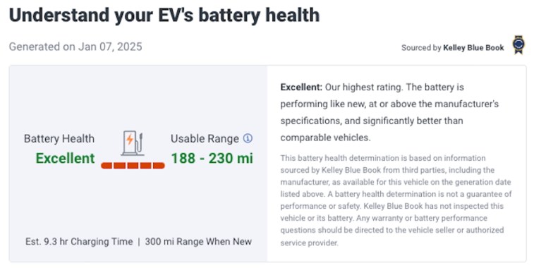 Battery health report