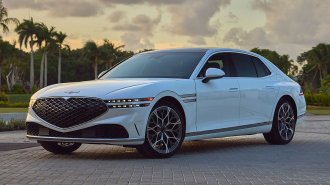 2025 Genesis G90 in white.