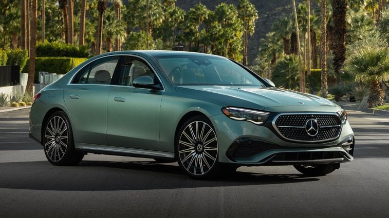 2025 Mercedes-Benz E-Class in green.