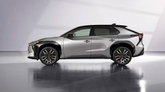 The 2026 Toyota bZ4X seen in profile