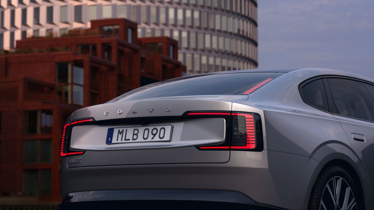 The 2026 Volvo ES90 seen from the rear