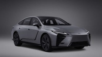 The 2026 Lexus ES seen from a front quarter angle