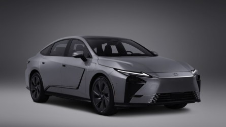 The 2026 Lexus ES seen from a front quarter angle
