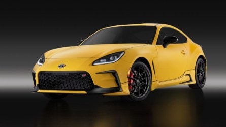The 2026 Toyota GR86 Yuzu Edition seen from a front quarter angle