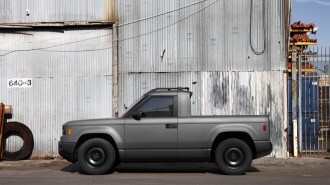 The Slate pickup seen in profile