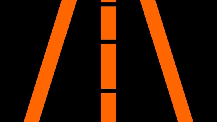 Lane-keeping assist warning symbol in a car