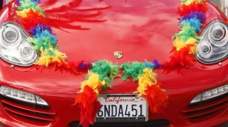 A California license plate on a Porsche 911