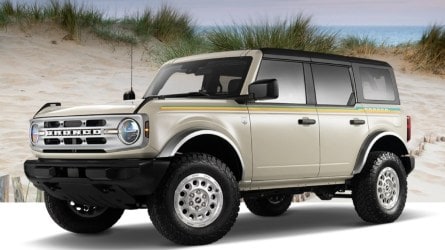 The Ford Bronco Coastal Package seen from a front quarter angle