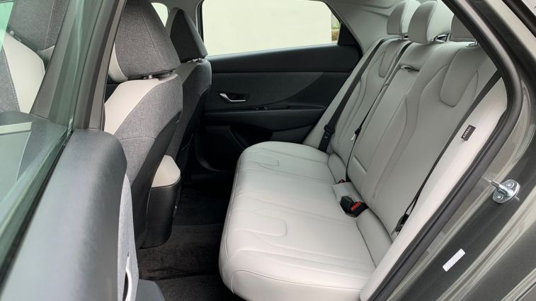 2025 Hyundai Elantra Hybrid rear seats.
