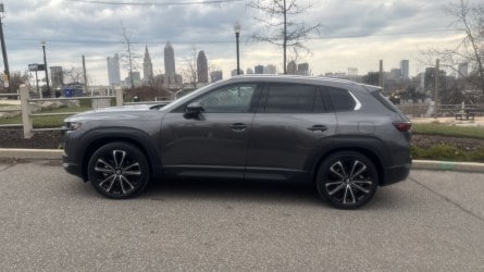 The 2025 Mazda CX-50 seen in profile