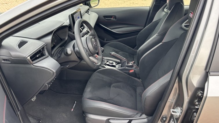 The front seats of the 2025 Toyota GR Corolla