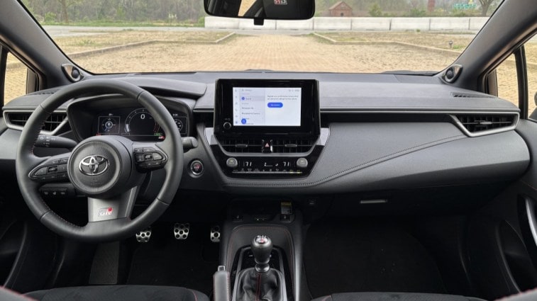 The dashboard of the 2025 Toyota GR Corolla