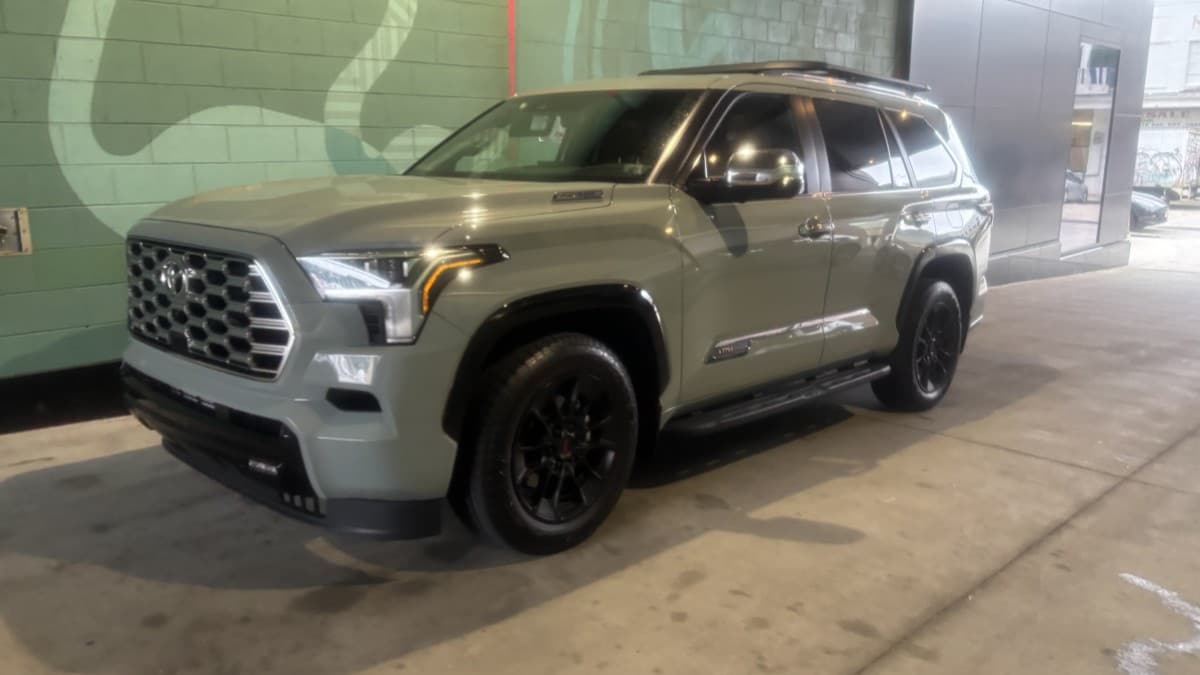 The 2025 Toyota Sequoia seen from a front quarter angle
