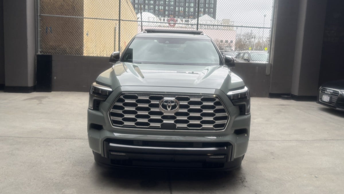 The 2025 Toyota Sequoia seen from head on