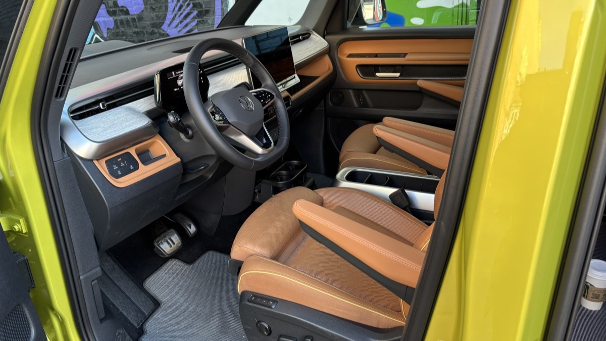 The front seats of the 2025 Volkswagen ID. Buzz