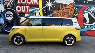 The 2025 Volkswagen ID. Buzz seen in profile
