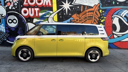 The 2025 Volkswagen ID. Buzz seen in profile