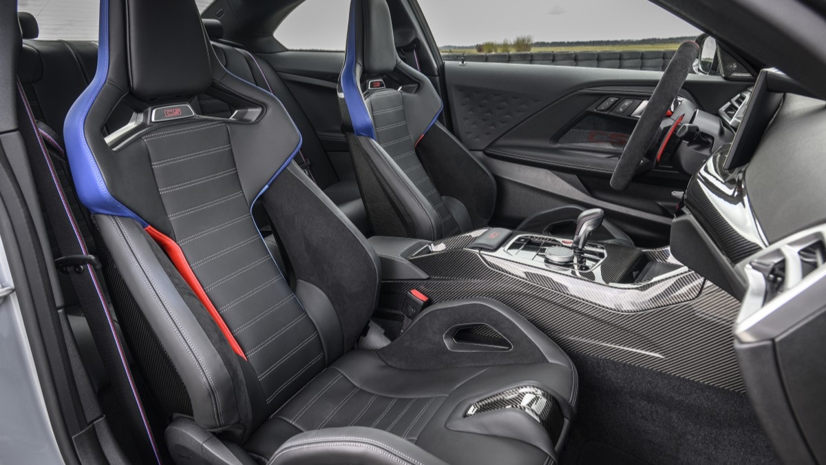 The front seats of the 2026 BMW M2 CS