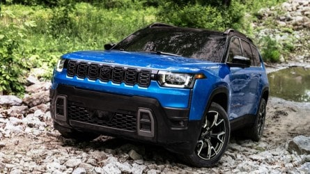 The 2026 Jeep Cherokee seen from a front quarter angle