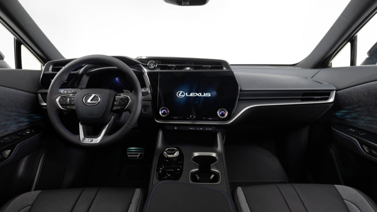 The interior of the 2026 Lexus RZ