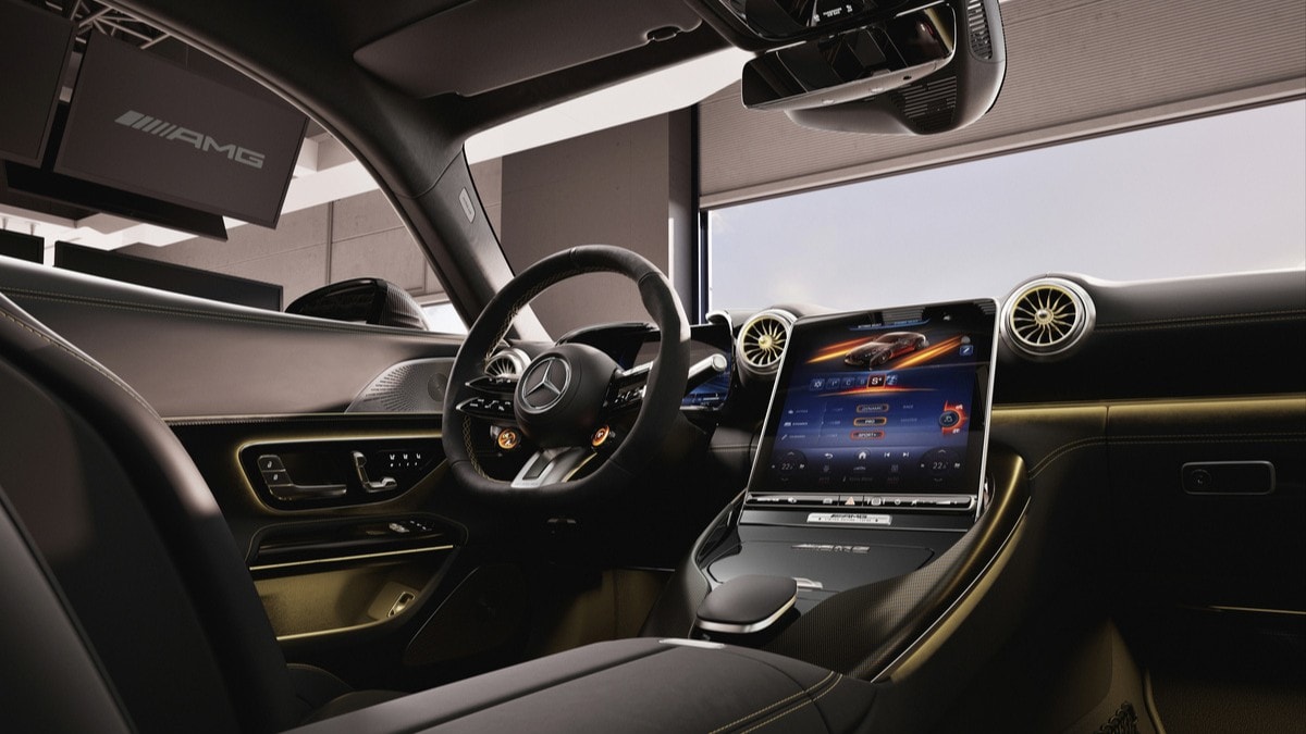 The interior of the 2026 Mercedes-AMG GT 63 APGGP Edition
