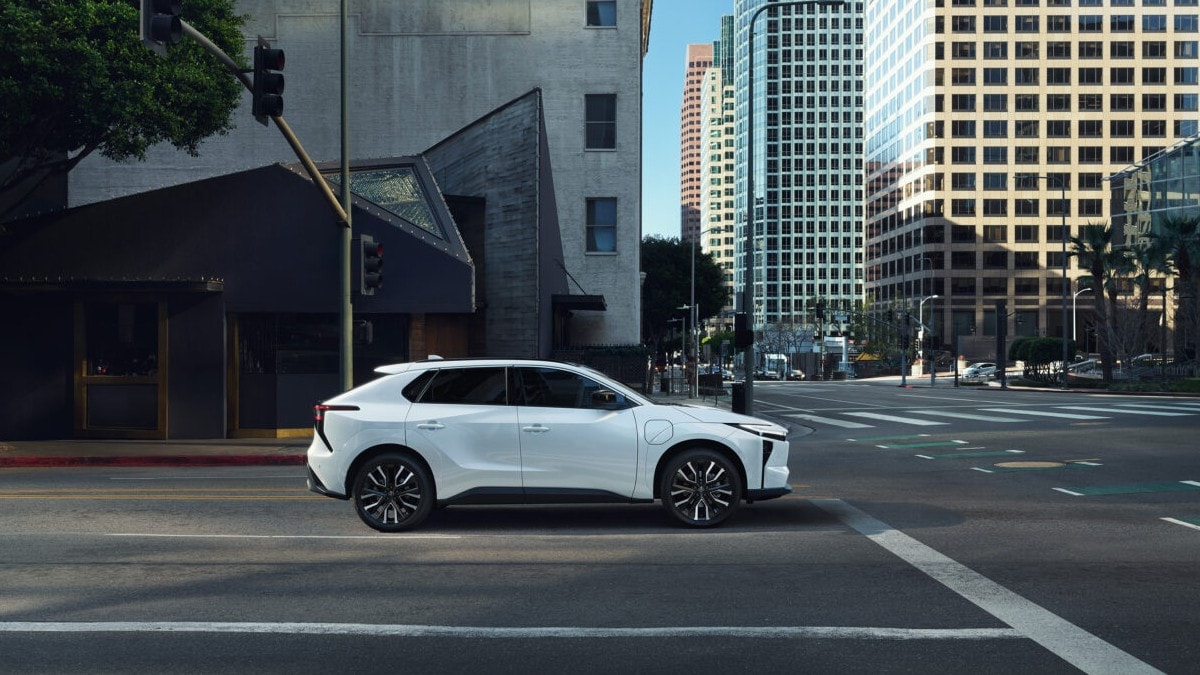 The 2026 Toyota bZ seen in profile