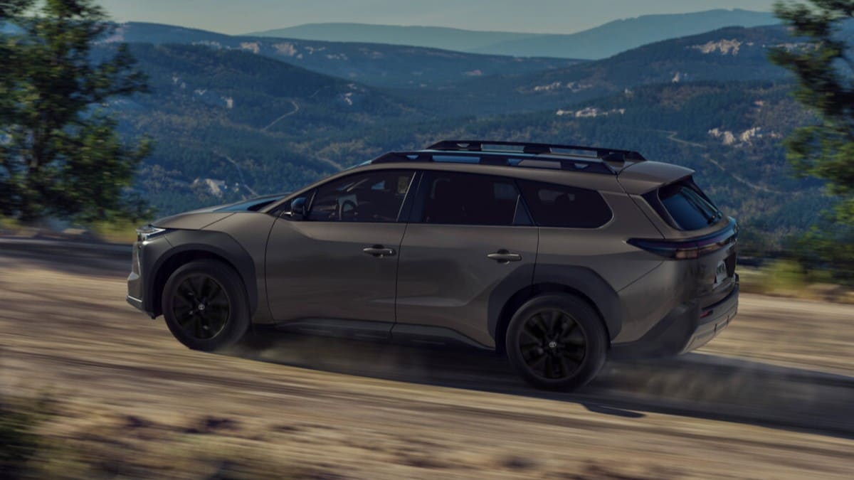 The 2026 Toyota bZ Woodland seen in profile