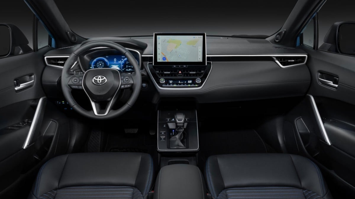 The interior of the 2026 Toyota Corolla Cross Hybrid
