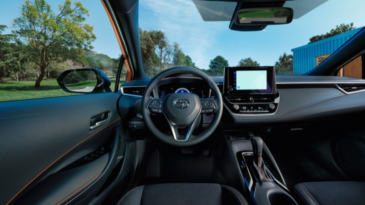 The interior of the 2026 Toyota Corolla FX hatchback
