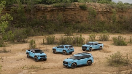 The 2026 Toyota TRD Pro lineup in Wave Maker blue