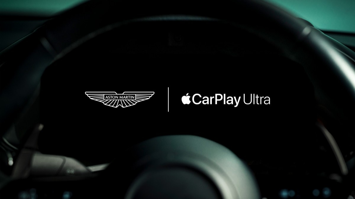 Apple CarPlay Ultra loading on the driver's information screen of a 2025 Aston Martin DBX