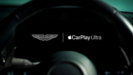 Apple CarPlay Ultra loading on the driver's information screen of a 2025 Aston Martin DBX