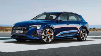 2022 Audi e-tron in Navarra Blue.