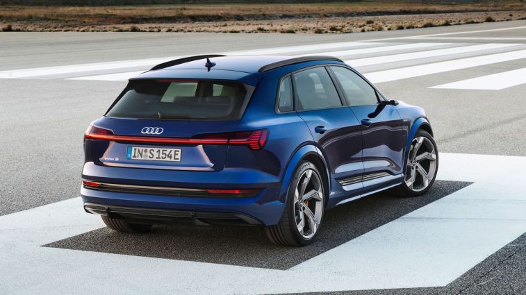 2022 Audi e-tron S in Navarra Blue.