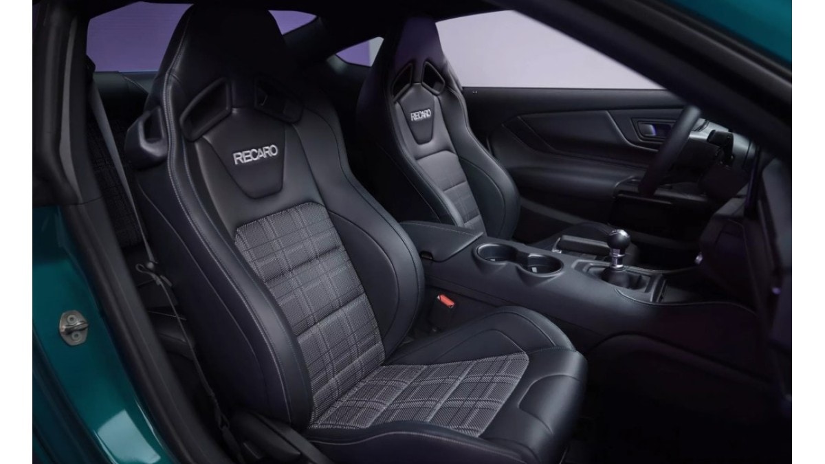 The interior of the 2026 Ford Mustang with the FX Package